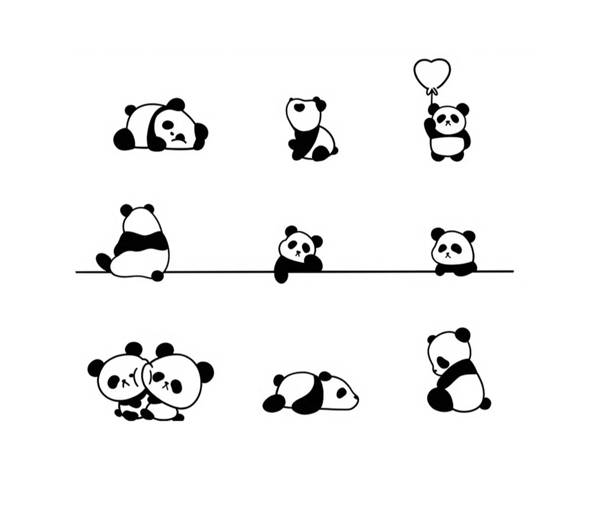 9 cute pandas